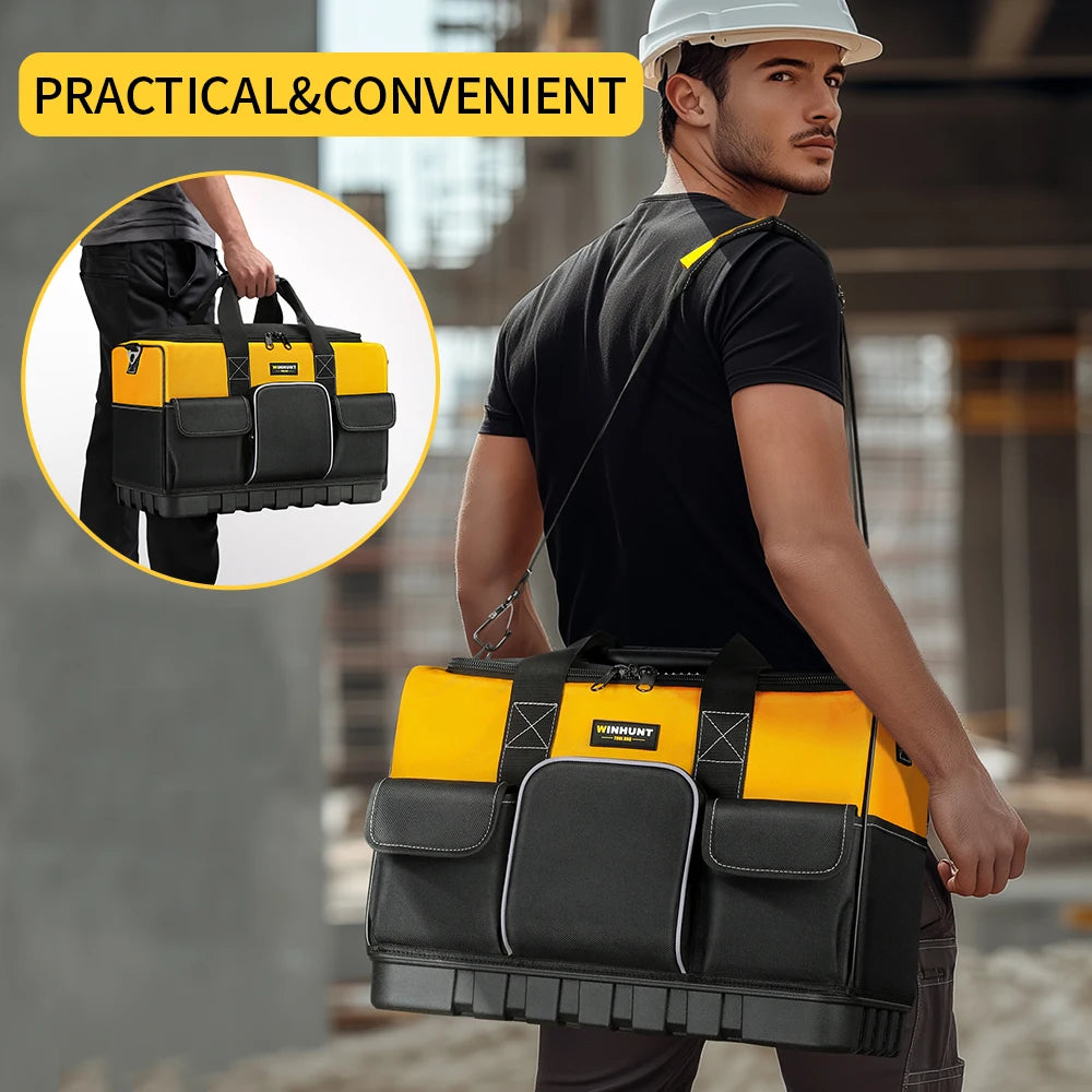Heavy-Duty Tool Bag with Waterproof Base
